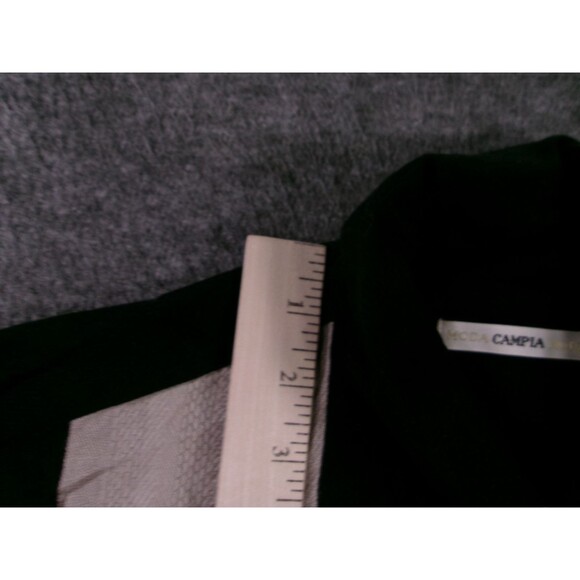 Campia Moda Shirt Men Small Black Beige Stripes Palm Resort Hawaiian Tropical - Picture 4 of 9